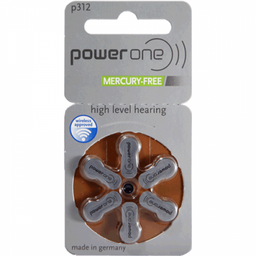 Батарейки PowerOne 312 (6 батареек)